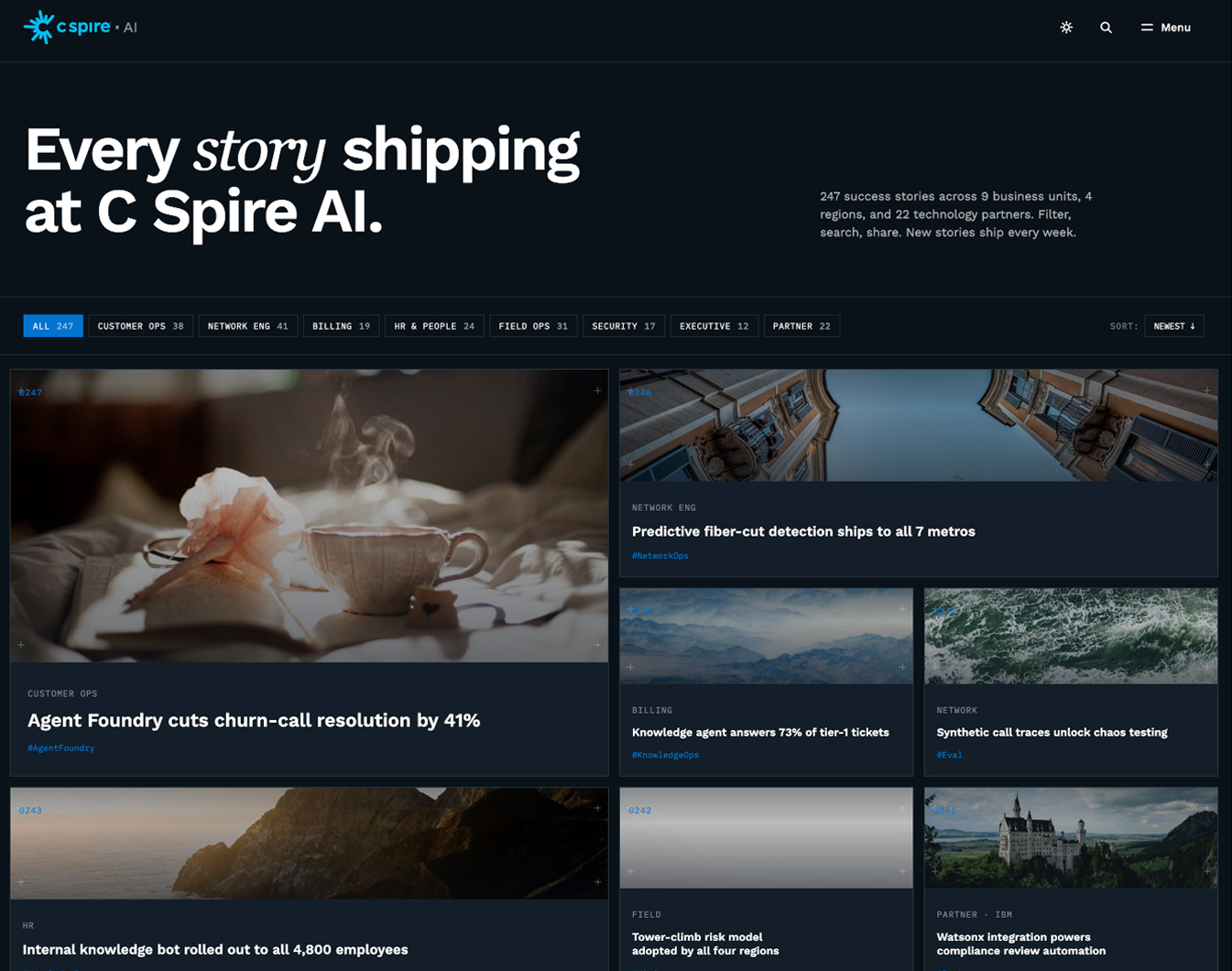 C Spire AI — Every story shipping screenshot